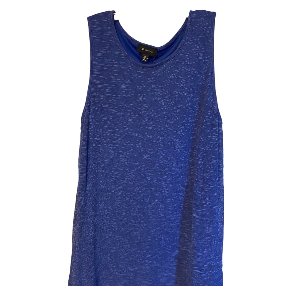 NWT AB Studio Asymmetrical Knit Sleeveless Blouse Violet Size XL